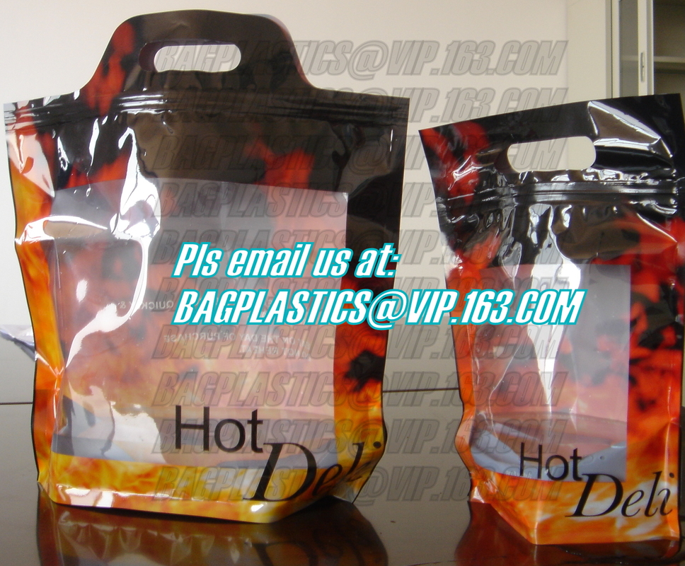 Rotisserie Chicken Pouches, Polypropylene Pouches, Aluminum Foil Bags, Stand Up Pouches Stand Up Zipper Bag with Portabl