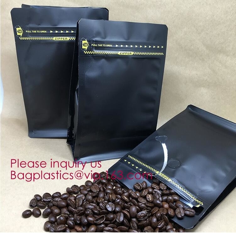 Aluminum Foil Gusset k Square Block Flat Bottom Coffee Bag With Valve And Zipper,gold aluminum foil flat bottom/sq