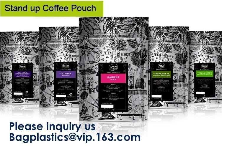 Food Grade Matt Black Surface Coffee Bag With Valve Matt Black Surface Coffee Bag With Valve,Coffee Bean Bag Aluminum Fo