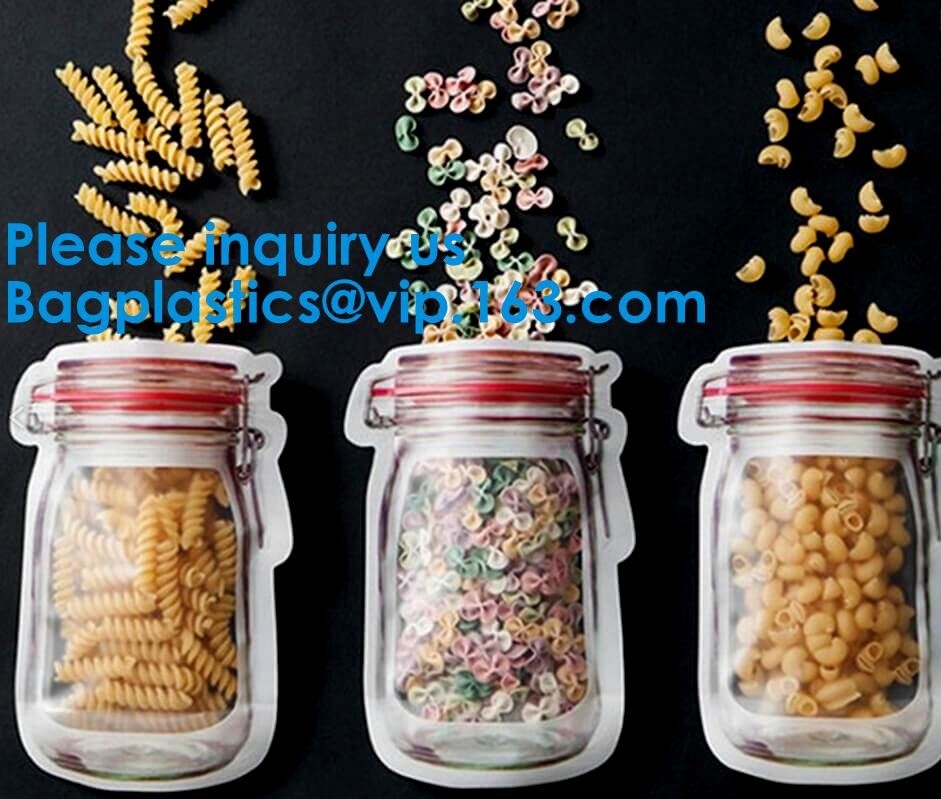 Customized Bottle Shaped Pouch /Shaped Pouch Bags,Plain Color Stand Up Pouch Bags With k,Top Handle Grip Seal Holo