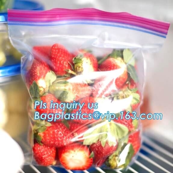 High Sealing k Pouch with double colored tracks, double track reusable plastic k printed zipper bags, bagese