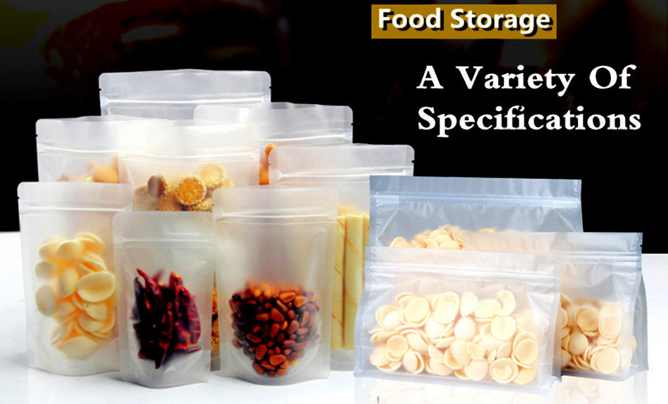 Stand Up Zipper Pouch Transparent Packaging k Bag Zip Lock Plastic Mylar Bag, FDA EU Food Grade Powder Packaging