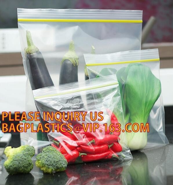 resealable custom food package freezer double track k bag, big zippers transparent bag double track zipper with te