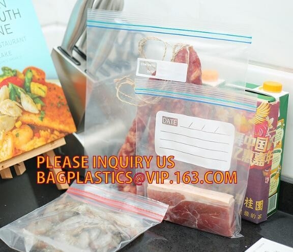 Large k Resealable Zipper Jumbo size Plastic Storage poly Bags with white block to label, Double tracking k