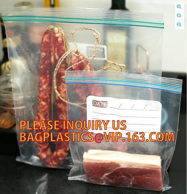 BANK PLASTIC COIN Reclosable Bag, Plastic food storage bag, k bag with double track for food or fruit storage by C