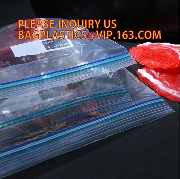Resealable LDPE Food Grade Double Zipper Seal Bag for Packing Sandwich, Gravure printing LDPE plastic double k san