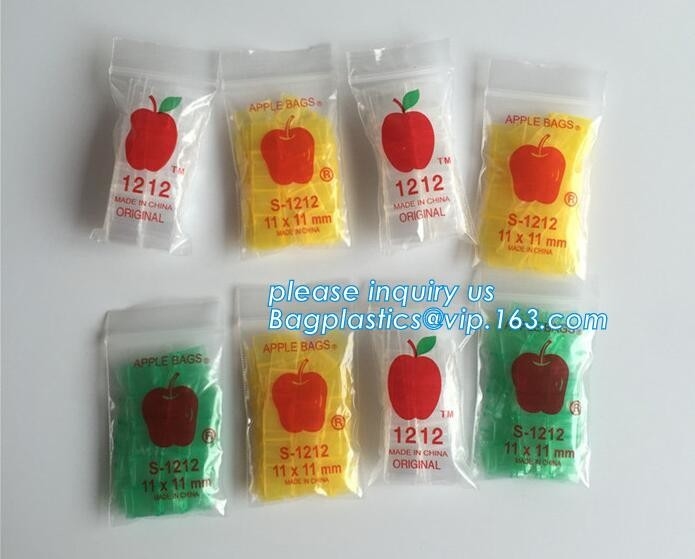 ZIP LOCK BAG with red line, colored small zip lock plastic bag, 2020 Apple Mini k 100 Baggies 25 Random Designs Pr