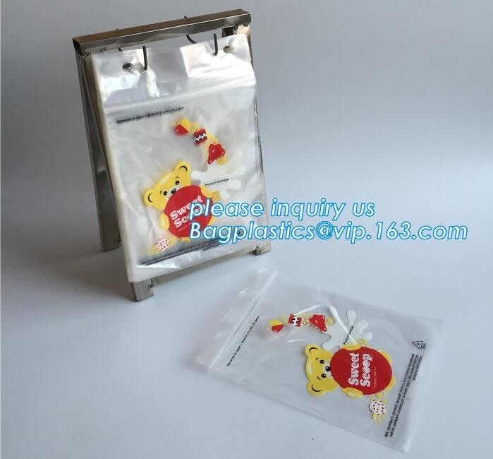 food storage wicketed ldpe clear plastic zip lock bag with print, FDA Custom Food Grade Wicket Plastic k Bag, bage
