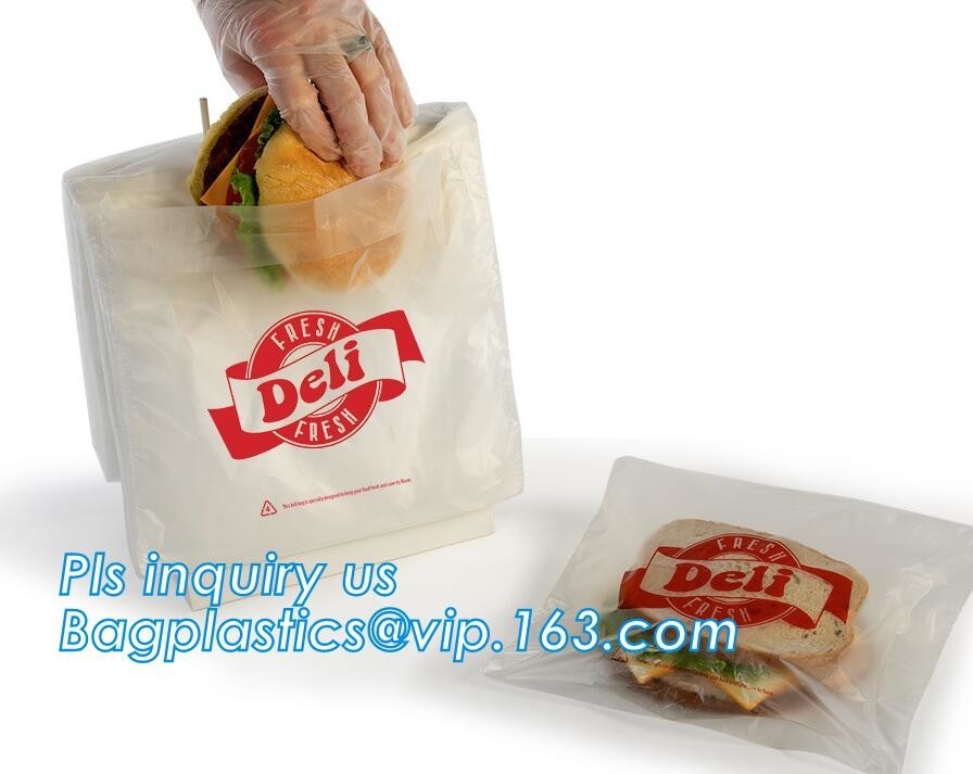 food grade LDPE Top Load saddle slider bag, Saddle deli bag with bottom slider for packing food, Biodegradable k s