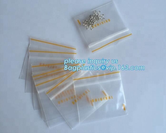 Plastic Custom Printed k Plastic Bags  Bag For Packing Spare Part, yellow line, red line, red zip, yellow zi