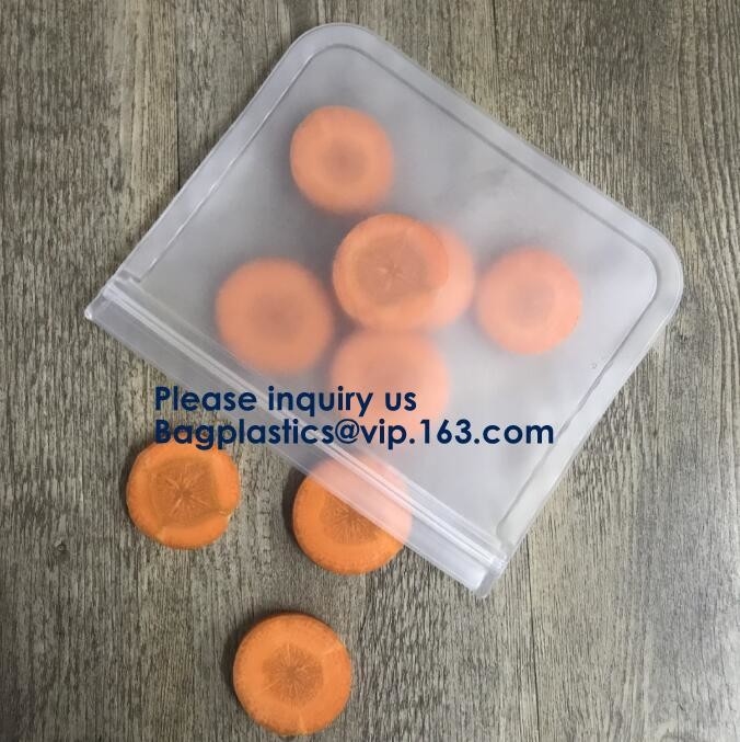 5pcs Set Pack Food Snack Storage PEVA k Reusable Peva Food Storage Zip Seal Sandwich Snack Bag, Bagease Bagplastic