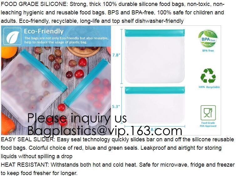 Recyclable Custom Size Sandwich And Snack Peva Zip Lock Stand Bags,Biodegradable PEVA Plastic Sandwich Snack k Sto