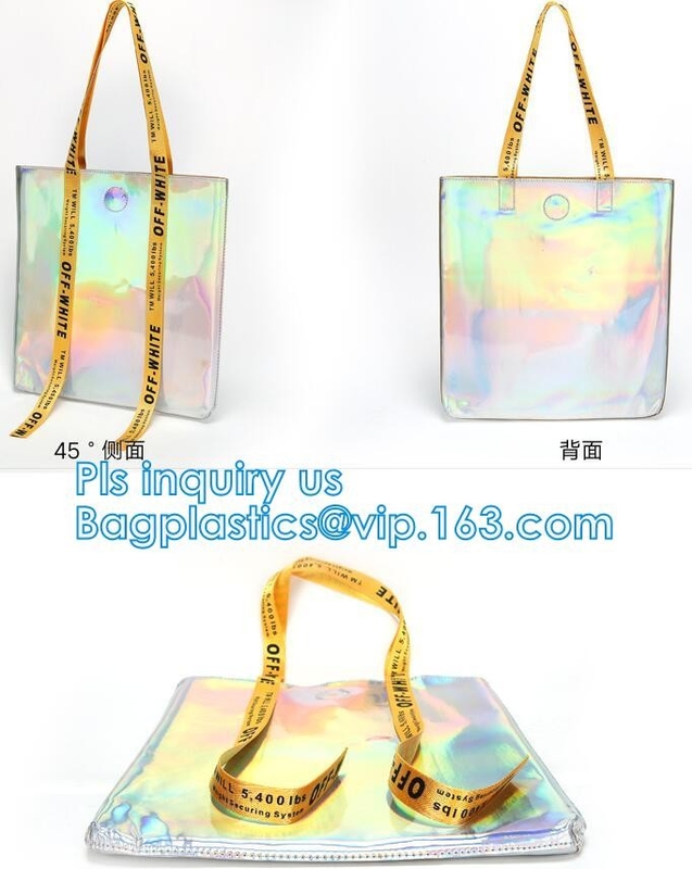 Handbag Shoulder Tote Makeup Bag, Summer Beach Clear PVC Shoulder Bag DIY Transparent Tote Bag, PVC Swim Shoulder Bag Pa