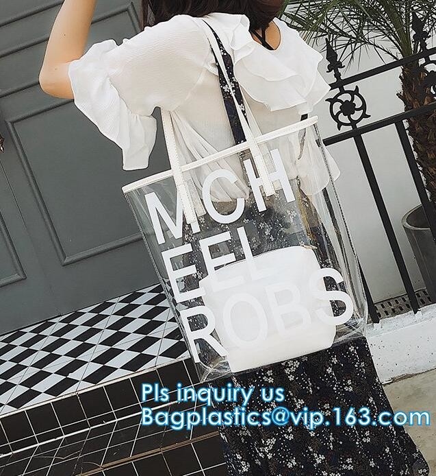 plastic makeup pouch PVC portable cosmetic bag, pvc tube handle bags,pvc clear plastic handle bags,pvc pipe handle bag