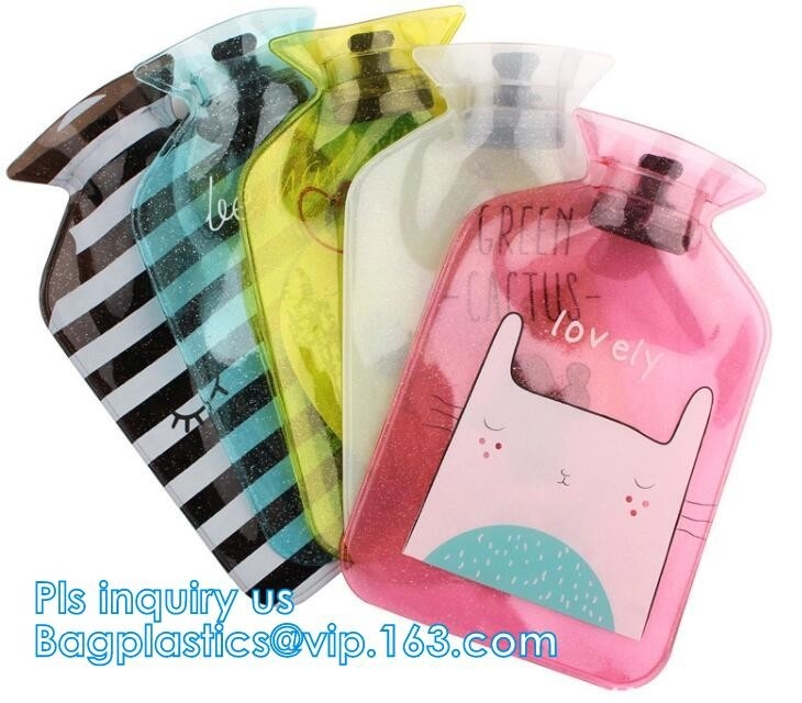 Winter Outdoor Pvc Hot Water Bottle Bag, pvc hot water bag fomentation, Water Bottle Ice Bag With Knitted Covers, water