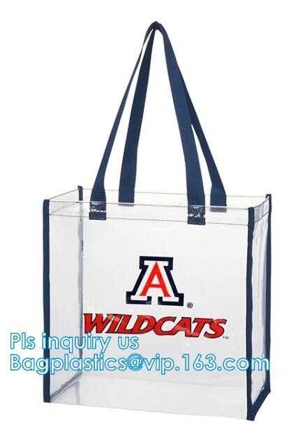 clear vinyl pvc zipper bags with handles, waterproof shopping clear pvc cosmetic handles plastic bag with snap button
