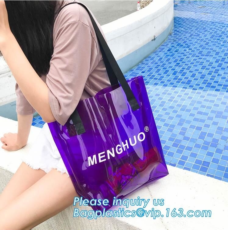 Biodegradable Recyclable PVC Clear Shopping Plastic Gift Bags, PVC Toy Plastic Bag with Card Header, Die Cut Custom Plas