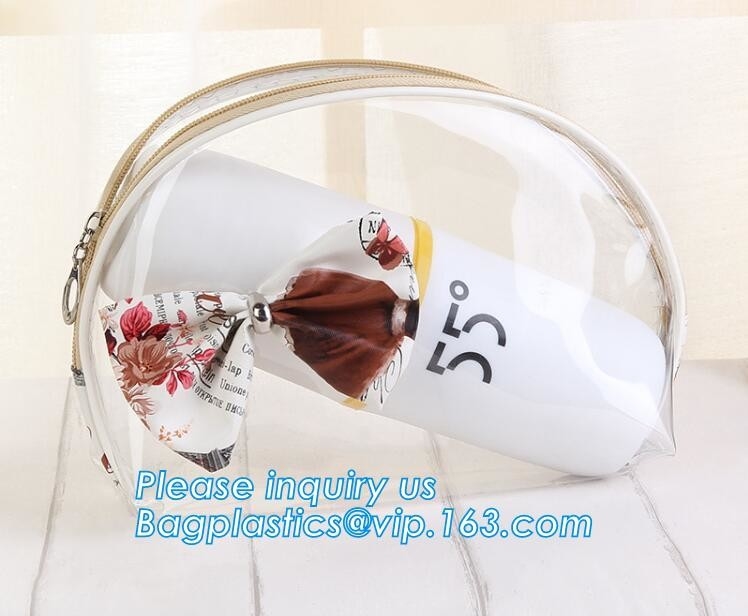Storage PVC bag,clear pvc cosmetic bag with zipper ,clear pvc bag, TPU or PVC Cosmetic Travel Bag for Ladies, toiletry k
