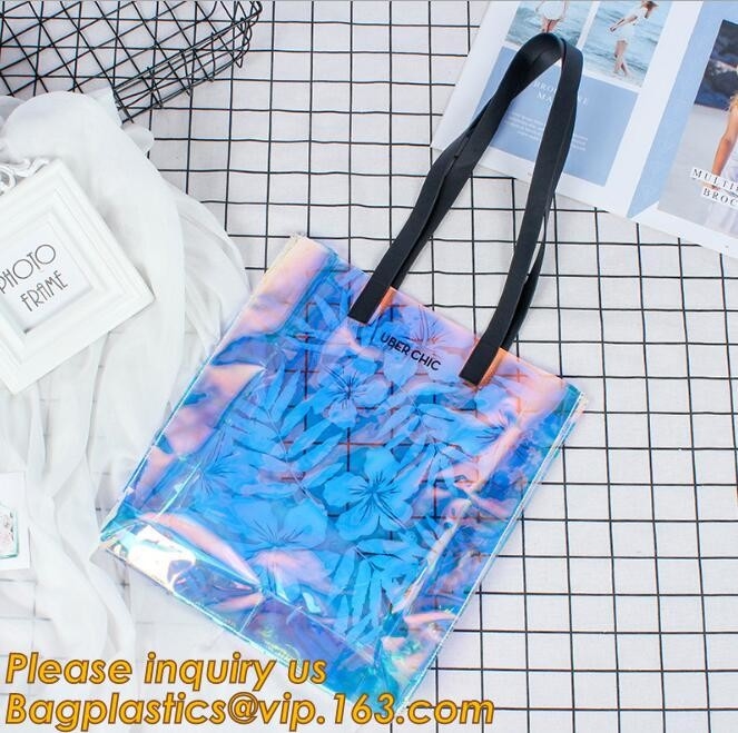 pvc bag with handle folding tote bag pvc swimsuit bag,Clear Vinyl Bags With Handles Clear Makeup Set PVC Zipper Bag