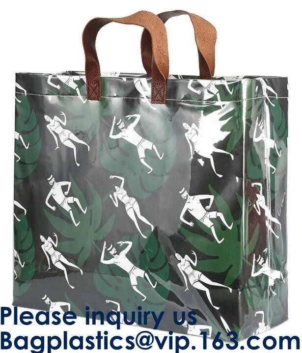 Biodegradable Promotional BAGEASE Three-Layer Hand Bag PVC Tote Waterproof Craft Paper Bag Leather Handle Tote Bag