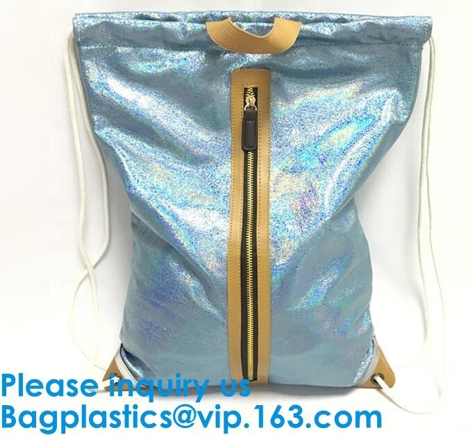 Waterproof pu Leather Drawstring Pouch bag for jewelry,Pu Leather Black Gold Color Free Shipping Waterproof Drawstring B