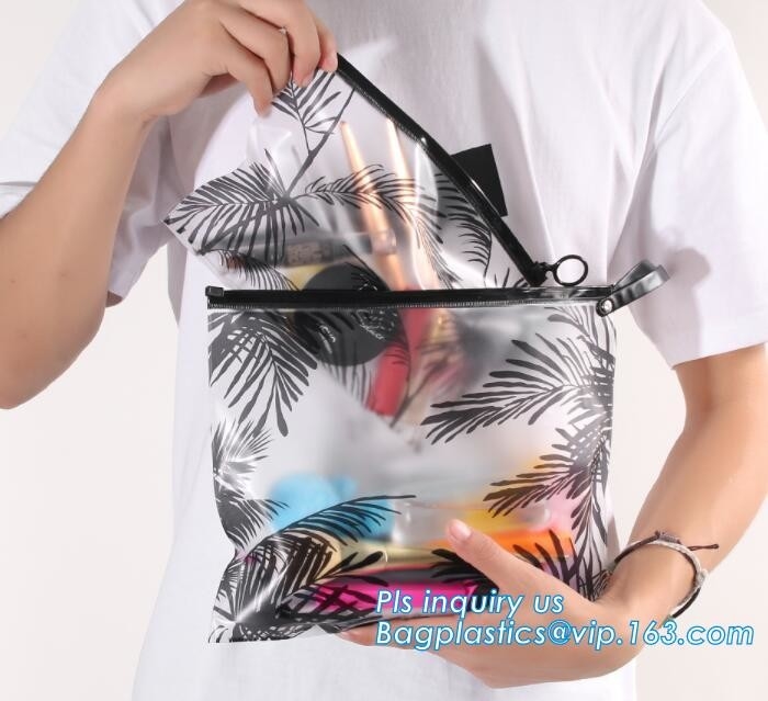 EVA zipper bag with zipper or slider for bra, slider zip lock black zip lock bag, durable mini plastic custom size water