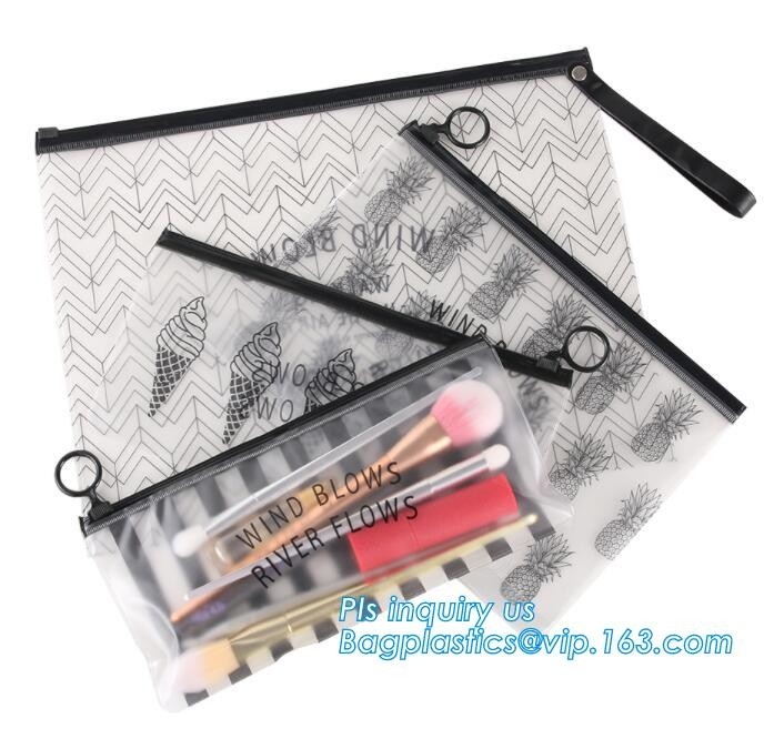 resealable slider k eva plastic promotion bag, Frosted k bag Plastic drawstring frosted Bags With Zipper Sli