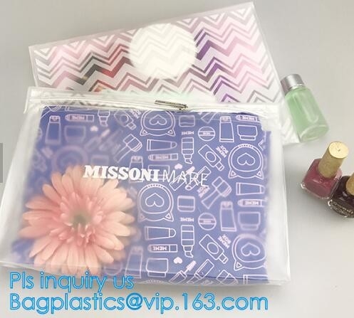 vinyl zipper pouch/Clear slider pouch/ vinyl slider bag, Frosted k bag EVA PVC hanger bag for clothes, EVA frost d