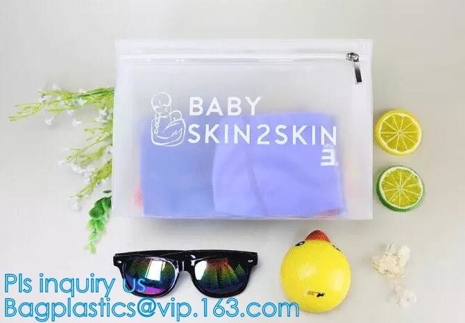 k slider bags for pencils pens, PVC Cosmetic Packaging Bags with Slide Zipper, eco friendly customized slider zipl