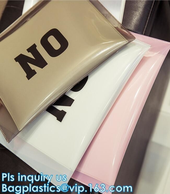 Custom Printed Slider Pe Zip Lock Clothing Bags With Logo, frosted plastic pvc zip lock document bag, Standup Cosmetic P