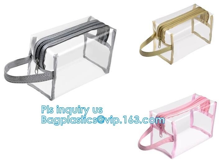 Cosmetic Bag with Zipper Candy Carry Bag, Waterproof Beach Tote Bag with Zipper Closure, mesh makeup bag for costmetic b