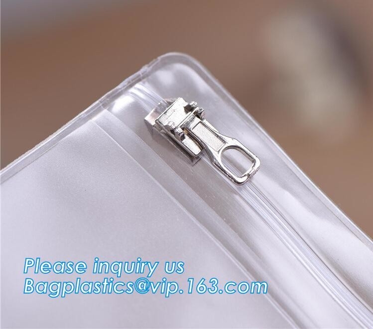 metal zipper, metal slider,file folder a4 size PVC mesh document bag with zipper cosmetics offices supplies travel  pack