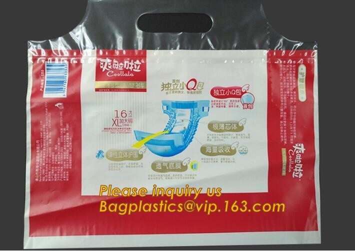 Compostable corn starch Hot selling biodegradable pulling pants nappy packaging plastic diaper bag, corn starch mailing