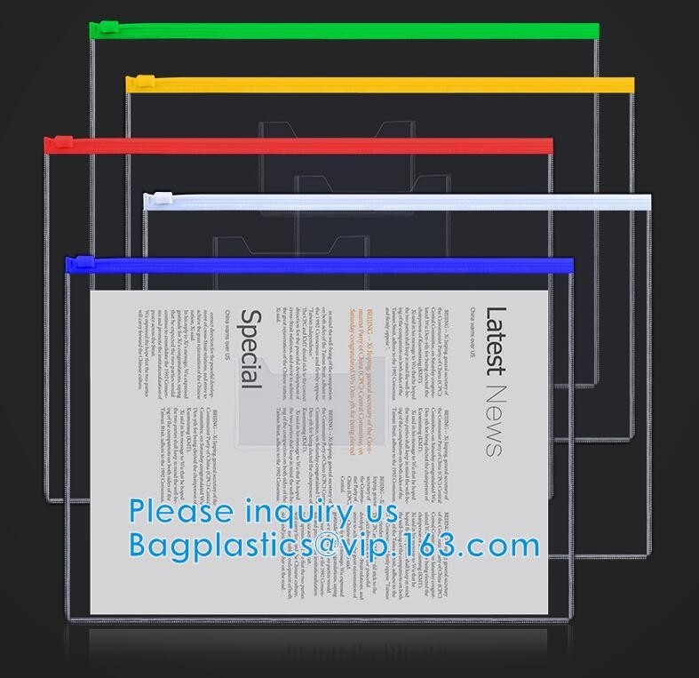 Biodegradable Slider Zipper Vinyl k Bag Slider Zipper Beach Vinyl Toiletry Zipp PVC Snap Closure