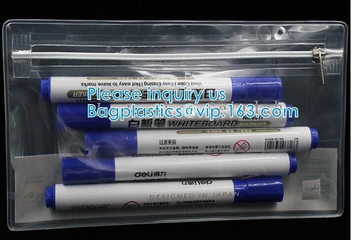 Biodegradable Transparent PVC/EVA/TPU Zipper Slider bag,Selected By Girls Cosmetics Toothbrush Zipper Bag With Slider