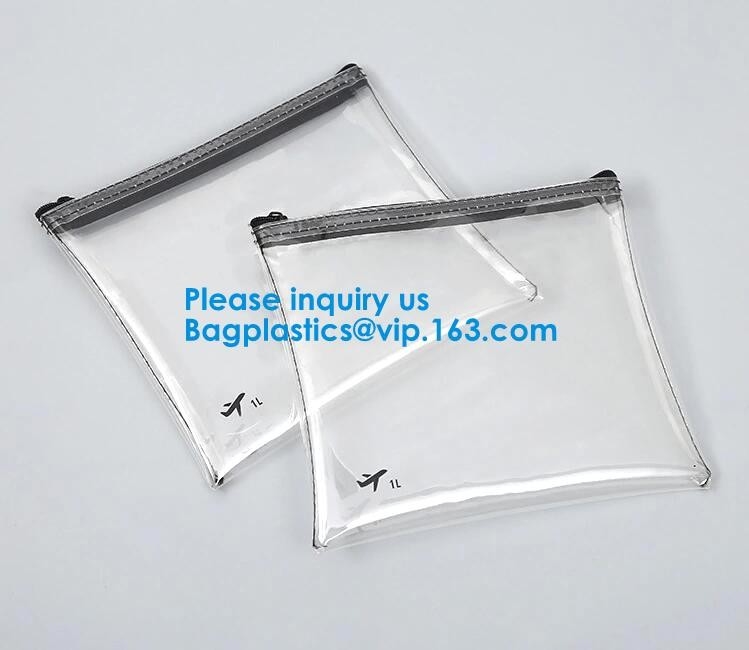 Travel Toiletry Pouch Promotional Zip Lock Pvc Bag With Own Logo Eco-Freindly Transparent Pvc Zipper Pen Pouch