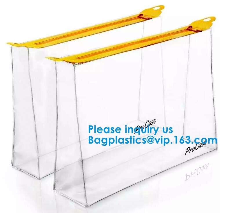 Clear Small Transparent Poly PVC Zipper File Wallet Packaging Women Travel Clear Wash Organizer Pouch