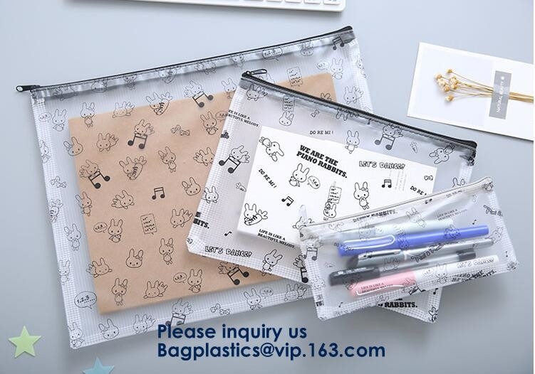 Promotional Custom Printed Pvc Vinyl Transparent Stationery k Bags,Crossbody Stationery Set Zipper Pvc Bag Bagease