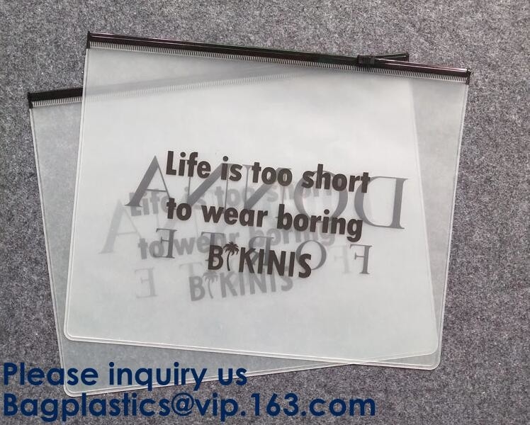 k Plastic Bags Packaging Custom Clear Poly Pvc Slider Zipper Bag, Standup Cosmetics Packaging PVC Slider Bag
