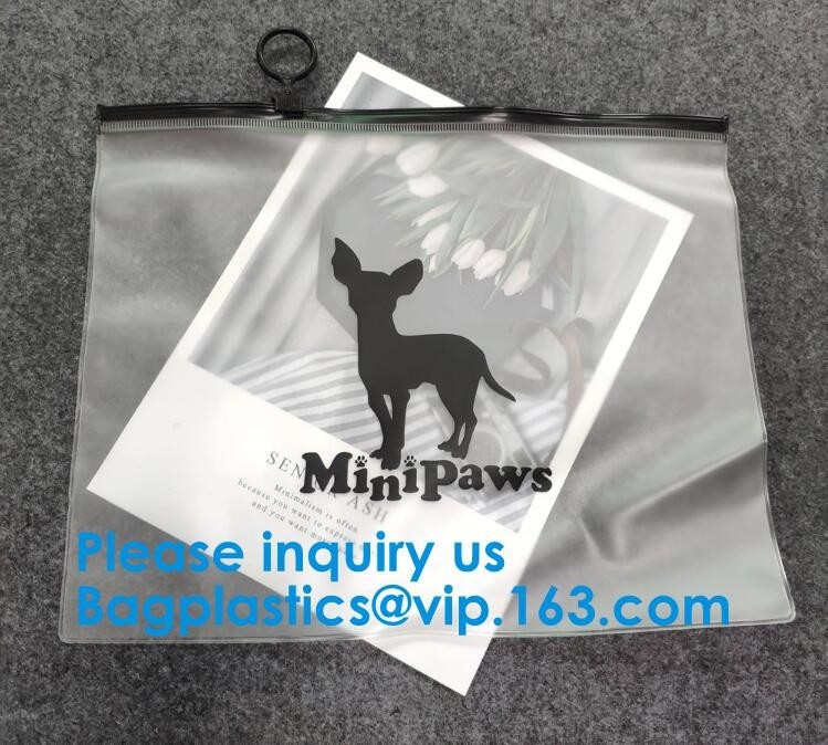 Frosted k Bag EVA PVC Hanger Bag For Clothes Frost Drawstring Bag,Printed LDPE k Bags Slider Zip Lock Plasti
