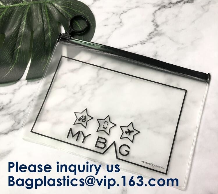 Sinicline Nice Pvc Eva Slider Zipper String Biodegradable T-Shirt Packaging Plastic Bag With Logos Custom Logo Printed