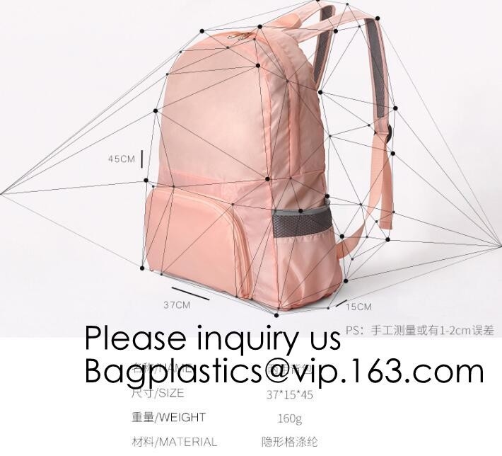 Hiking Polyester Waterproof Foldable Backpack With Your Logo,Reflective Backpacks / Polyester Cycling Reflective Backpac