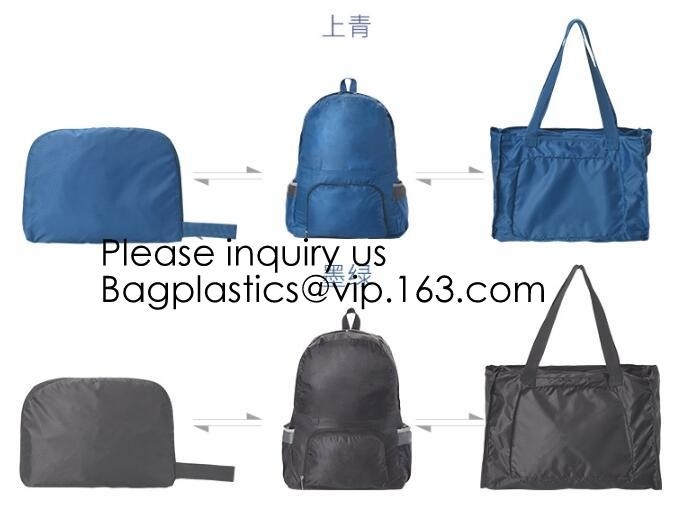 Custom Promotion New Design Foldable Travel Bag Waterproof Polyester Nylon Backpack,420D Polyester leisure school backpa