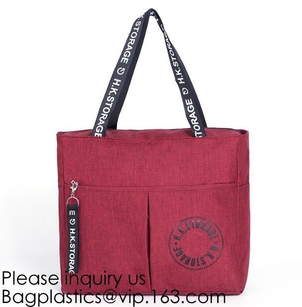 Reusable Polyester Folding Promo Shopper Tote Bags,Polyester Shopper Custom Large Cheap Green Grocery Shopping Bag For W