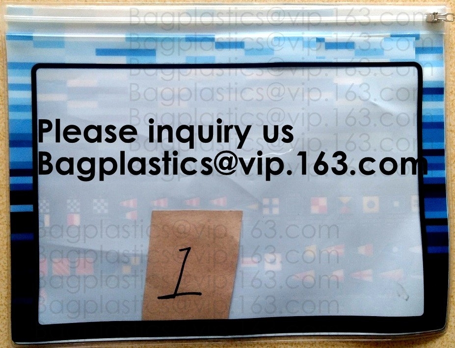Waterproof Regatta Document Pouch Zip-Lock Zipper Documents Bags Vinyl Documentation File Bags Stitched Sailcloth Pouche