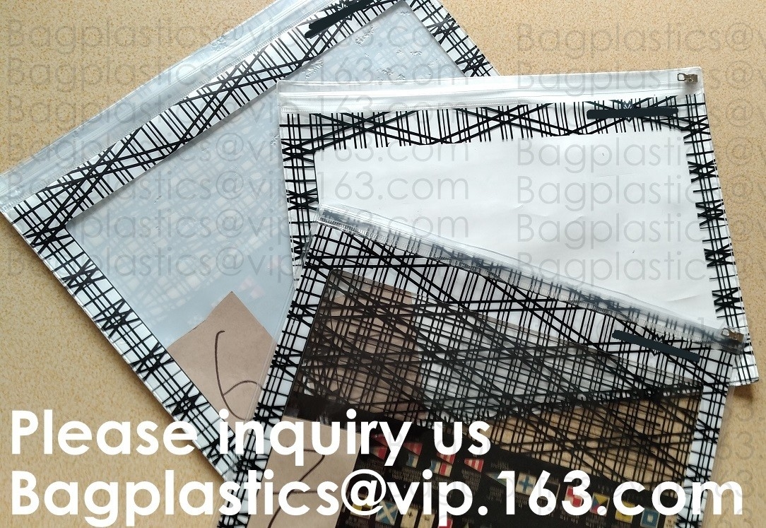 Office &amp; School Stationery Supply Slider Zip Wallets Document File Bags,Clear PVC Slider Zipper Bag Plastic Bag With Zip