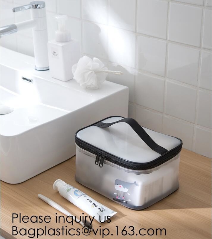 Cute Style Transparent PVC Unicorn Prints Makeup Cosmetic Bag Pouch for Women Girls Candy Bag, bagease, bagplastics