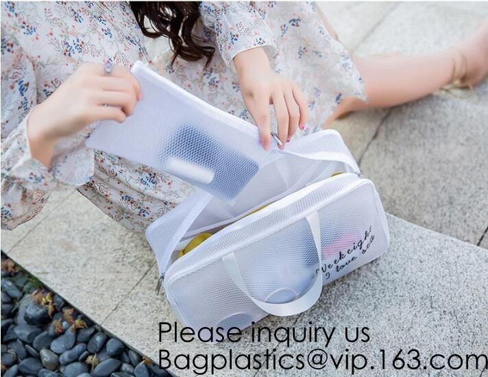 Small Storage Bags For Makeup Zipper Pouch Travel Cosmetic Transparent Clear PVC Bag,Makeup Bag Waterproof Cute Clear Tr