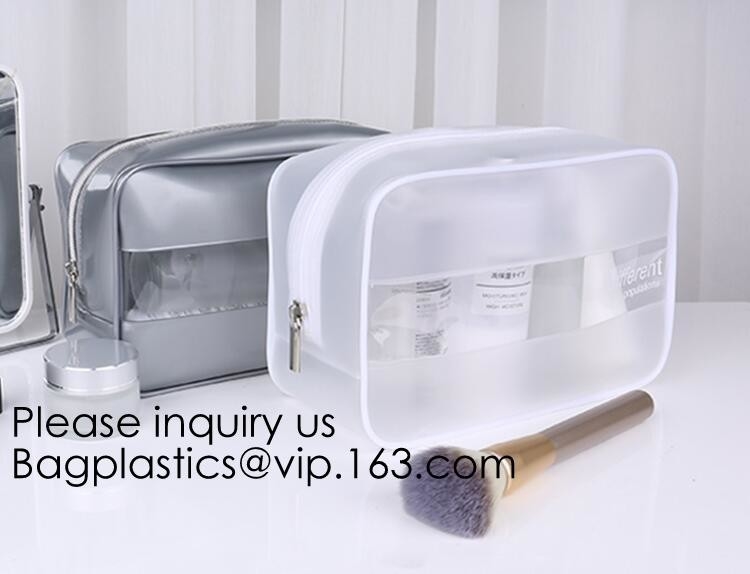Wholesale price environmental PVC pouch Dotted Transparent Cosmetic Storage Travel Toiletry Organizer Bags