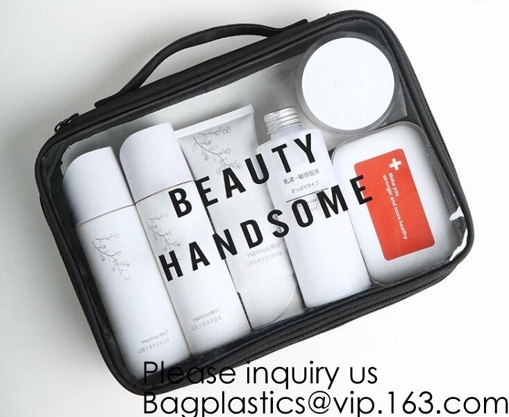 Travel Accessory Cosmetic Bag Waterproof Makeup Pouch Cactus Flamingo Wash Kits Organizer,OEM promotion bag clear pvc cu